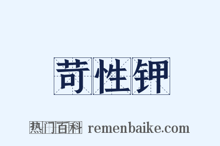 苛性钾是什么意思的图片